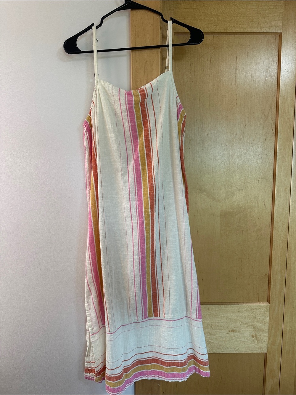 Women’s Ripcurl Striped Cream and Pink Linen Midi Dress - Picture 7 of 7